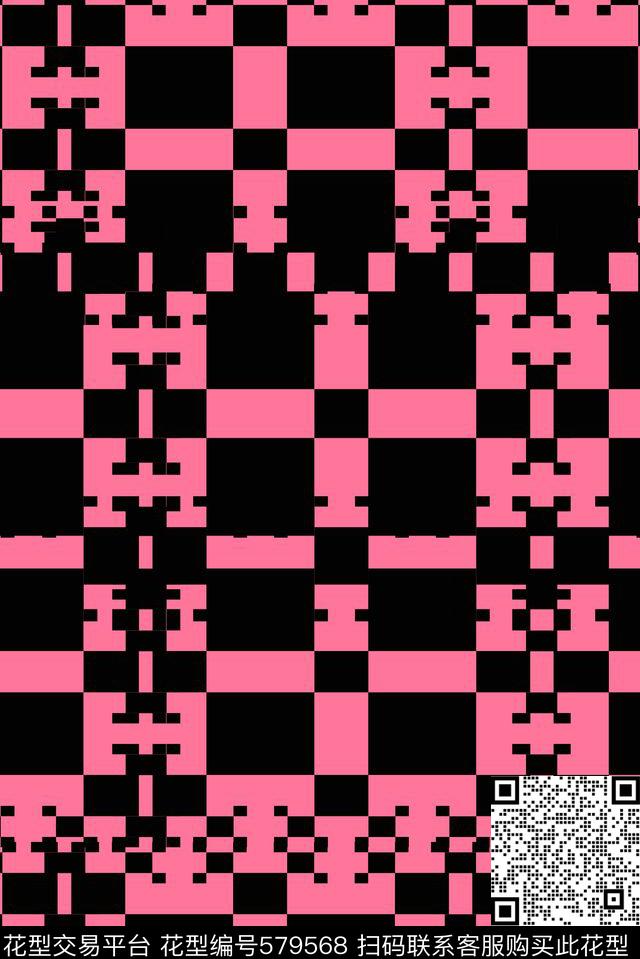 零点--传统零点--男装黑白传统印花华亿平台下载（图片编号: 579568） - 瓦栏（Walan）