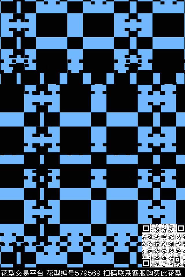 零点--传统零点--男装黑白传统印花华亿平台下载（图片编号: 579569） - 瓦栏（Walan）