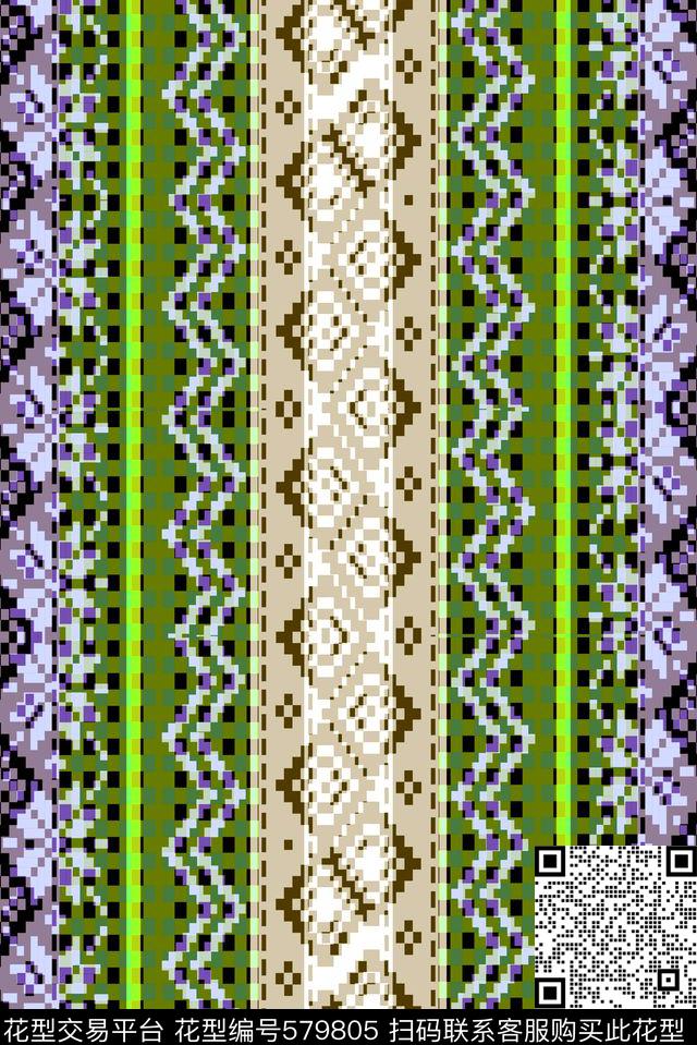 几何格子格子衫几何条纹传统印花华亿平台下载（图片编号: 579805） - 瓦栏（Walan）