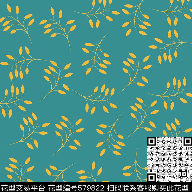 休闲植物叶子春夏系列传统印花华亿平台下载（图片编号: 579822） - 瓦栏（Walan）