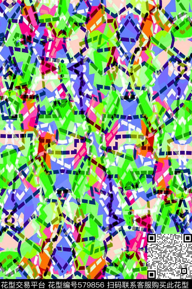 几何格子几何拼图几何图形传统印花华亿平台下载（图片编号: 579856） - 瓦栏（Walan）