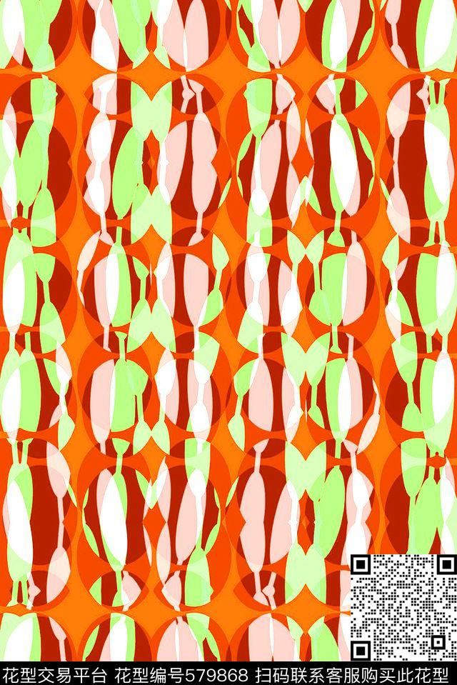 几何条纹女装清新传统印花华亿平台下载（图片编号: 579868） - 瓦栏（Walan）