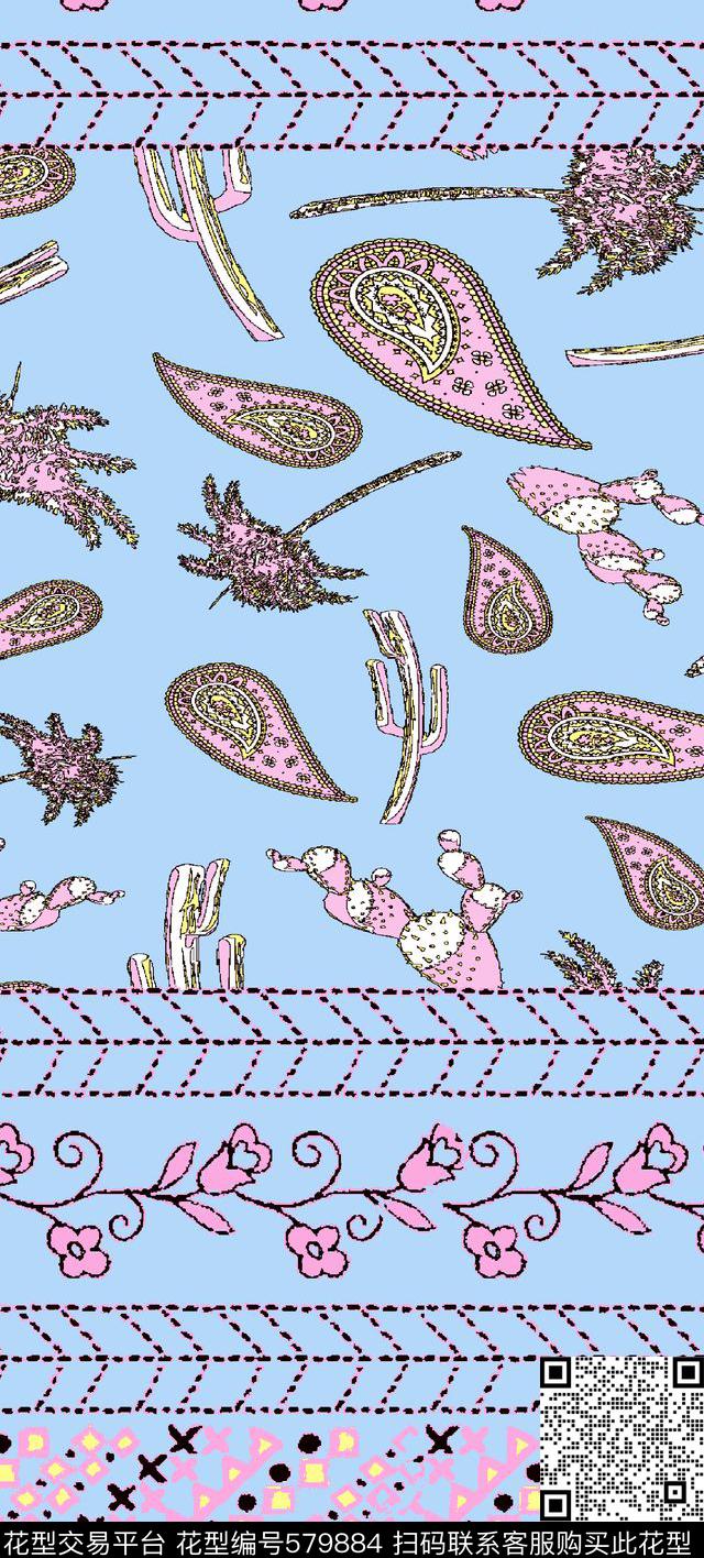 民族风几何古典花纹民族风几何花纹传统印花华亿平台下载（图片编号: 579884） - 瓦栏（Walan）