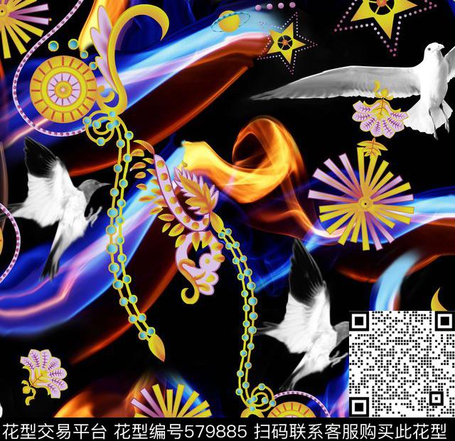饰品手绘炫彩数码印花华亿平台下载（图片编号: 579885） - 瓦栏（Walan）