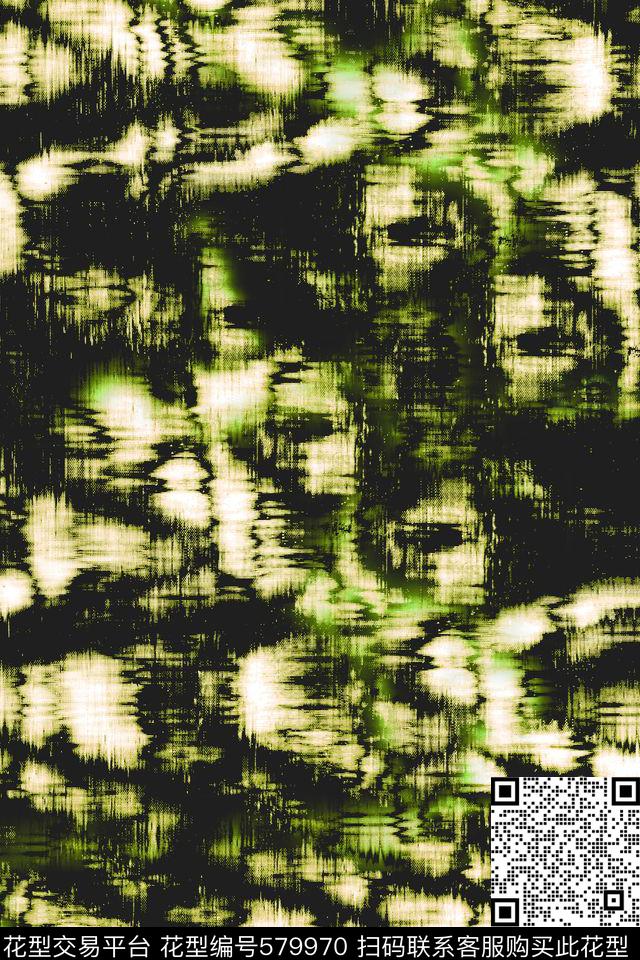 肌理抽象水墨风传统印花华亿平台下载（图片编号: 579970） - 瓦栏（Walan）