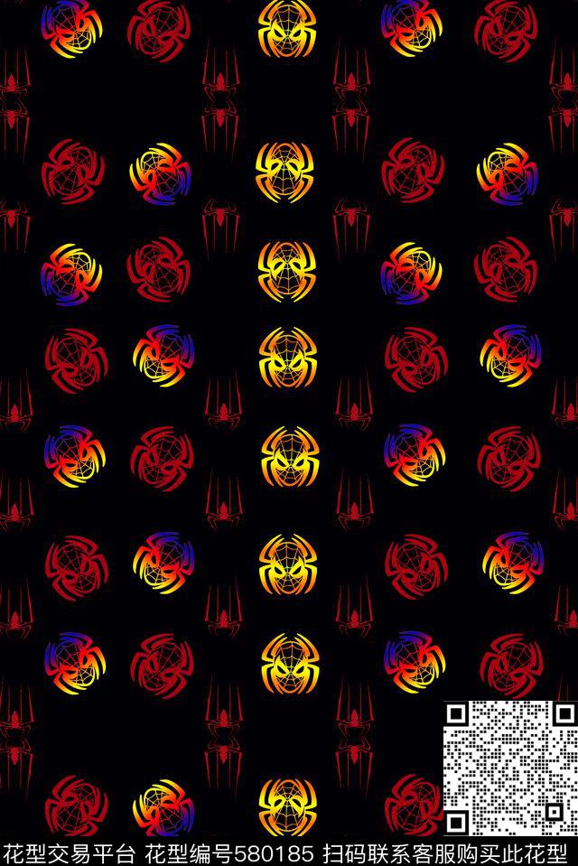 趣味动漫个性数码印花华亿平台下载（图片编号: 580185） - 瓦栏（Walan）