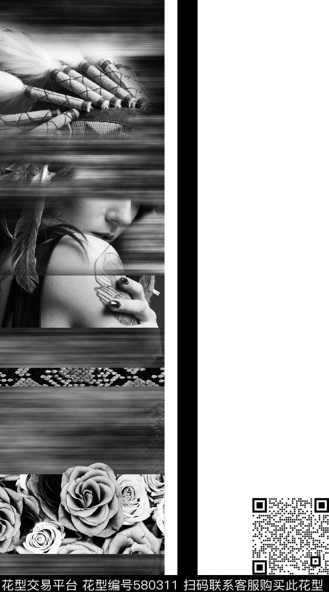 男装、黑白、人物头像、花卉、风景男装印花集锦数码印花华亿平台下载（图片编号: 580311） - 瓦栏（Walan）
