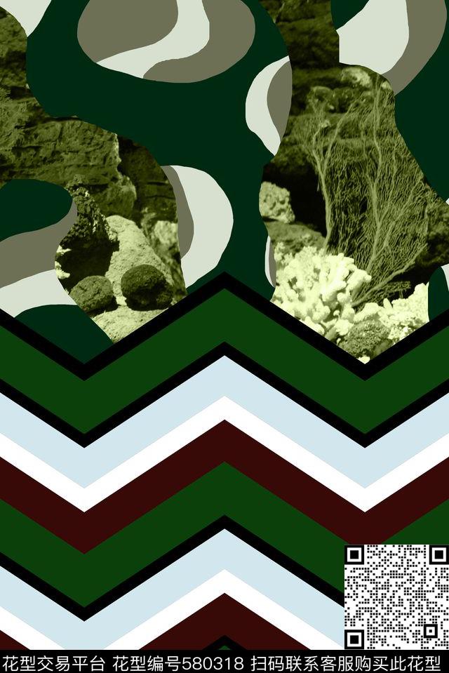 几何、条纹、迷彩数码印花华亿平台下载（图片编号: 580318） - 瓦栏（Walan）