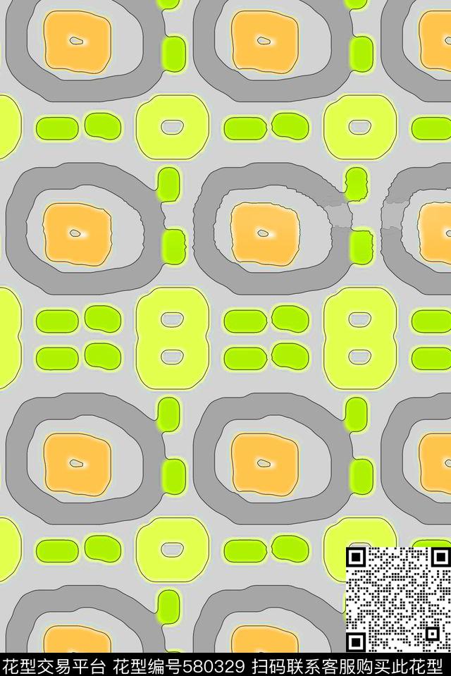 多色简洁手绘涂鸦图案格子混搭传统印花华亿平台下载（图片编号: 580329） - 瓦栏（Walan）