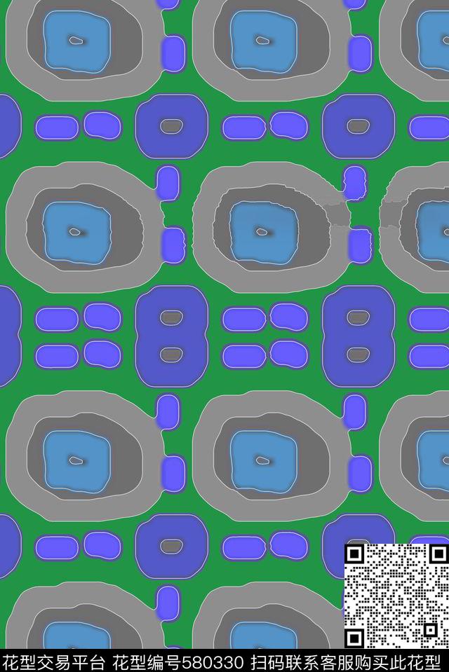 多色简洁手绘涂鸦图案格子混搭传统印花华亿平台下载（图片编号: 580330） - 瓦栏（Walan）