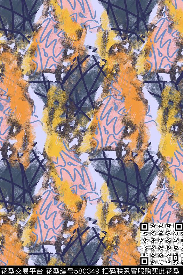 男装原创手绘随意传统印花华亿平台下载（图片编号: 580349） - 瓦栏（Walan）