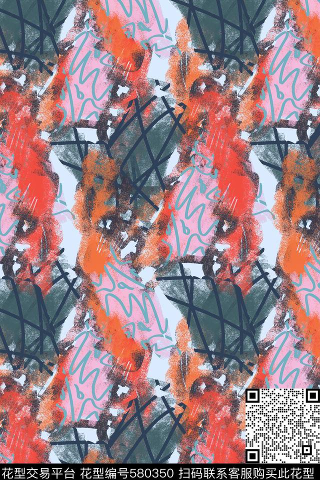 男装原创手绘随意传统印花华亿平台下载（图片编号: 580350） - 瓦栏（Walan）