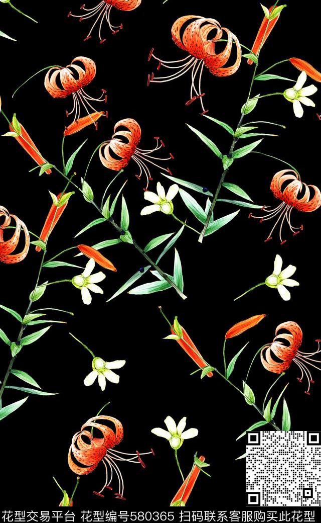 水彩手绘家纺窗帘布数码印花华亿平台下载（图片编号: 580365） - 瓦栏（Walan）