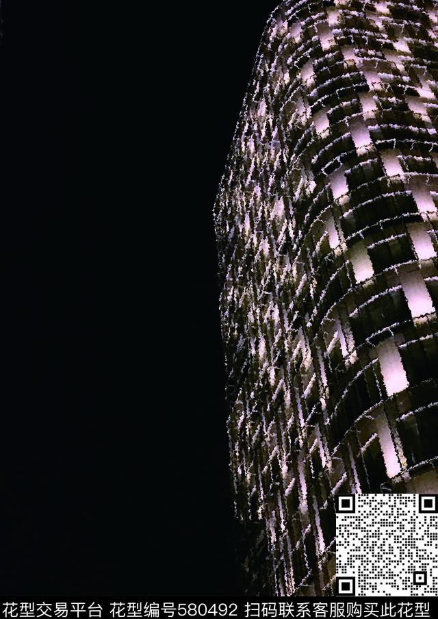 具象建筑艺术数码印花华亿平台下载（图片编号: 580492） - 瓦栏（Walan）