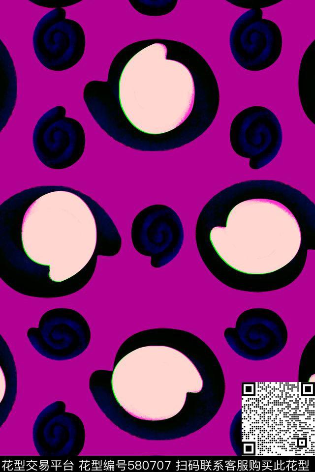 手绘几何蜡笔传统印花华亿平台下载（图片编号: 580707） - 瓦栏（Walan）