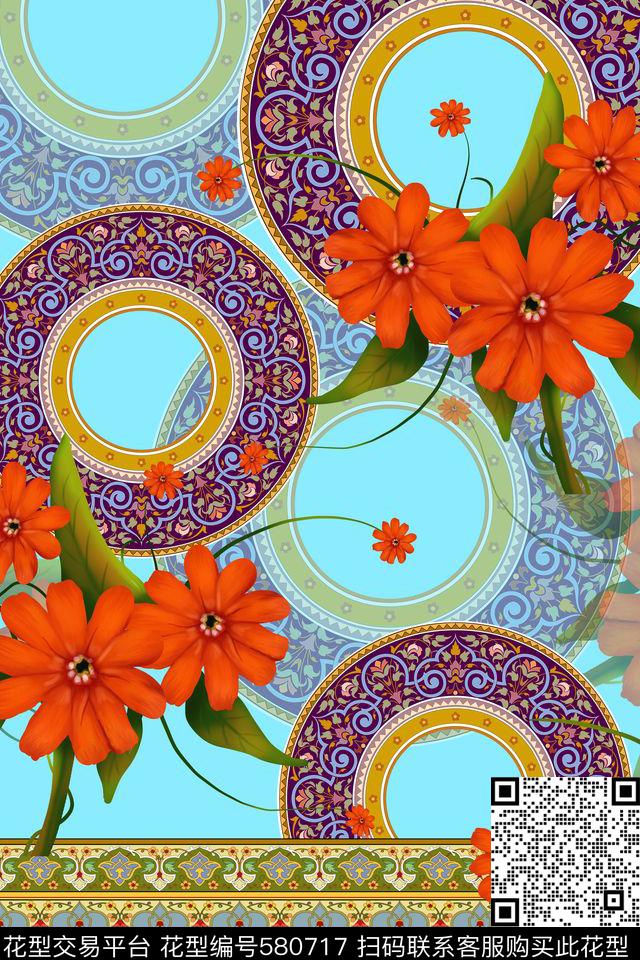 瓷器古典瓷盘数码印花华亿平台下载（图片编号: 580717） - 瓦栏（Walan）