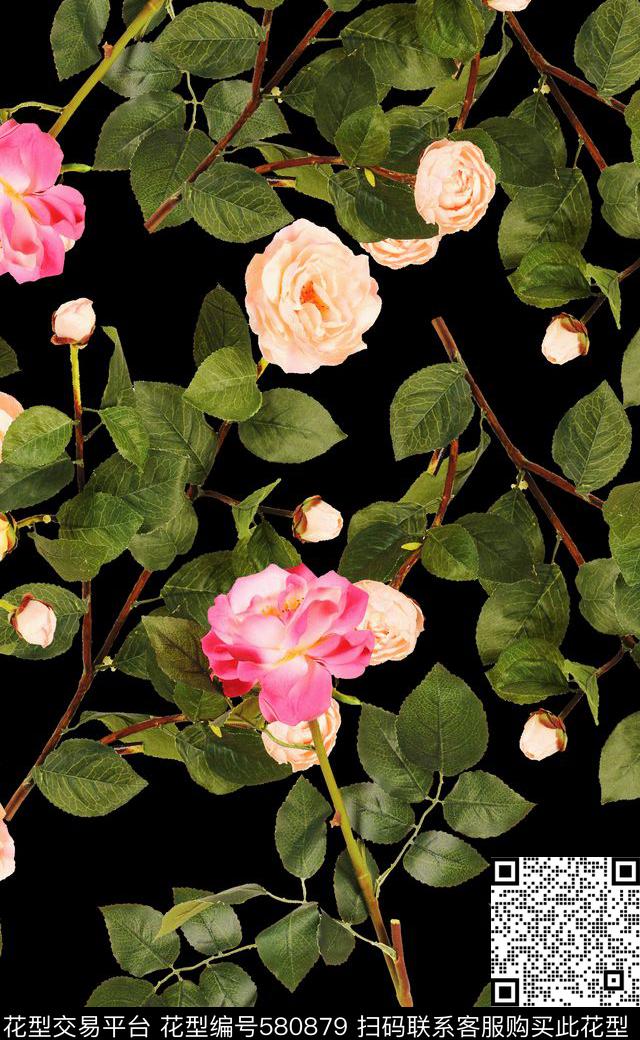 油画数码印花家纺数码印花华亿平台下载（图片编号: 580879） - 瓦栏（Walan）