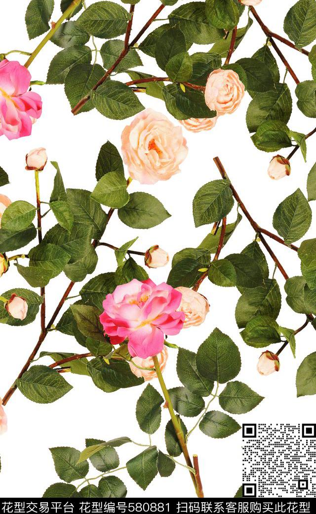 油画数码印花家纺数码印花华亿平台下载（图片编号: 580881） - 瓦栏（Walan）