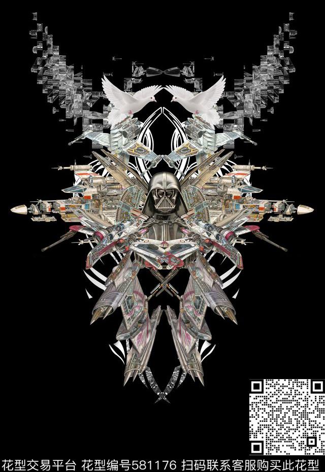 男装定位未来数码手绘印花数码印花华亿平台下载（图片编号: 581176） - 瓦栏（Walan）