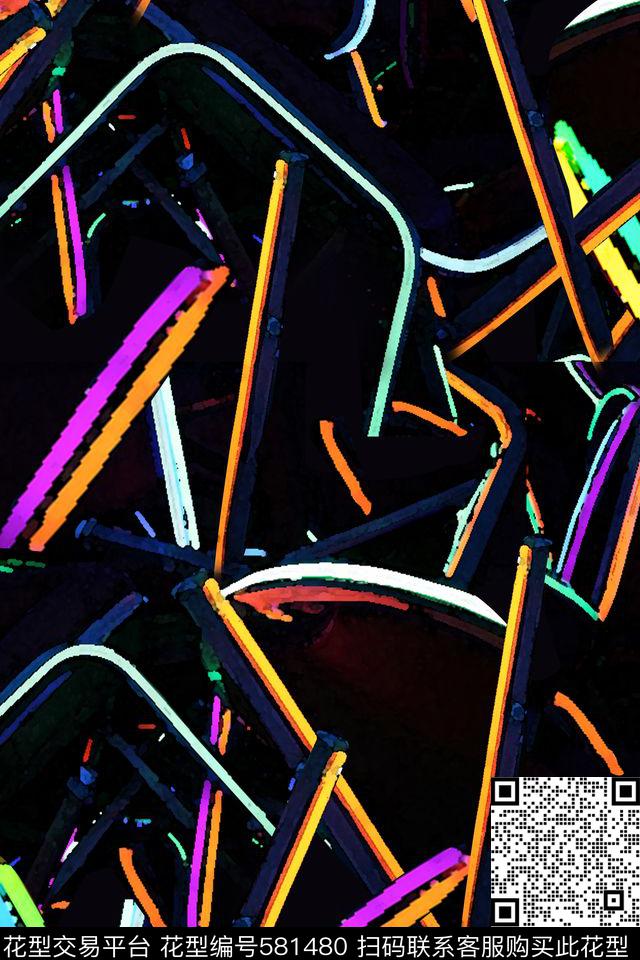 几何线轮廓手绘传统印花华亿平台下载（图片编号: 581480） - 瓦栏（Walan）