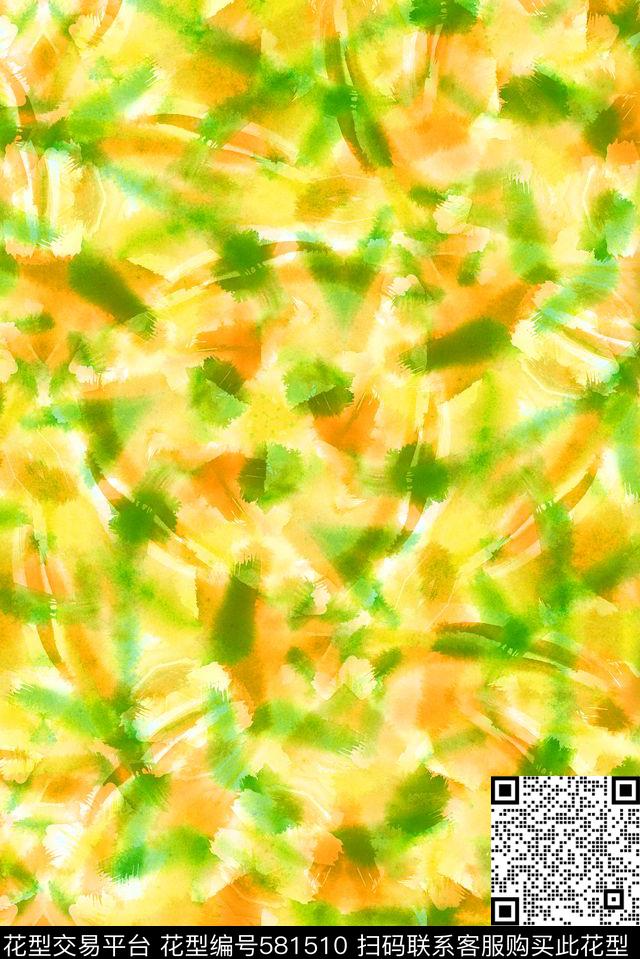纹理笔触休闲水彩画数码印花华亿平台下载（图片编号: 581510） - 瓦栏（Walan）
