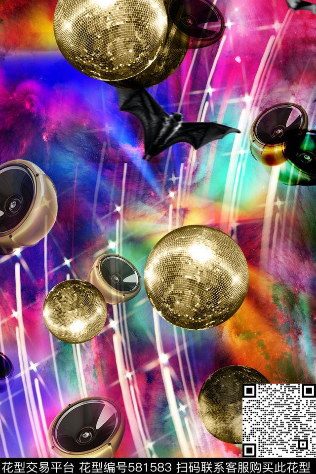 灯光滚球七彩霓虹数码印花华亿平台下载（图片编号: 581583） - 瓦栏（Walan）