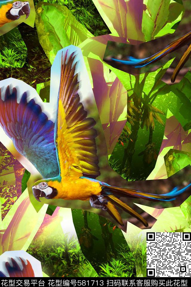 热带雨林数码印花华亿平台下载（图片编号: 581713） - 瓦栏（Walan）