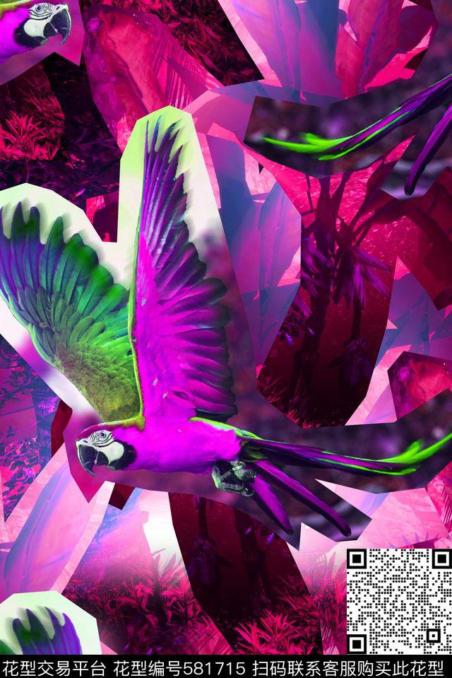 热带雨林数码印花华亿平台下载（图片编号: 581715） - 瓦栏（Walan）