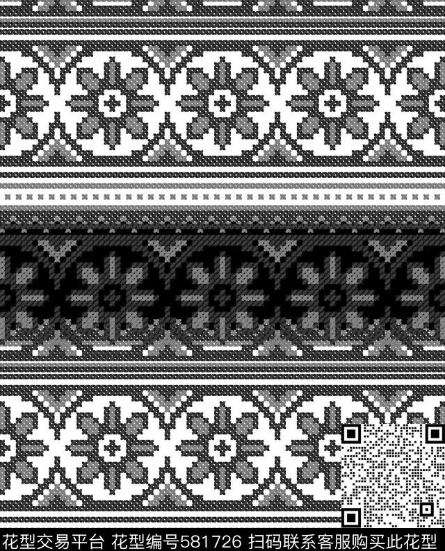 民族风男装编织纹理横条男装传统印花华亿平台下载（图片编号: 581726） - 瓦栏（Walan）