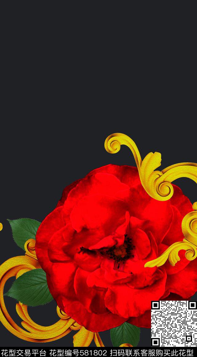 定位大花欧美数码印花华亿平台下载（图片编号: 581802） - 瓦栏（Walan）