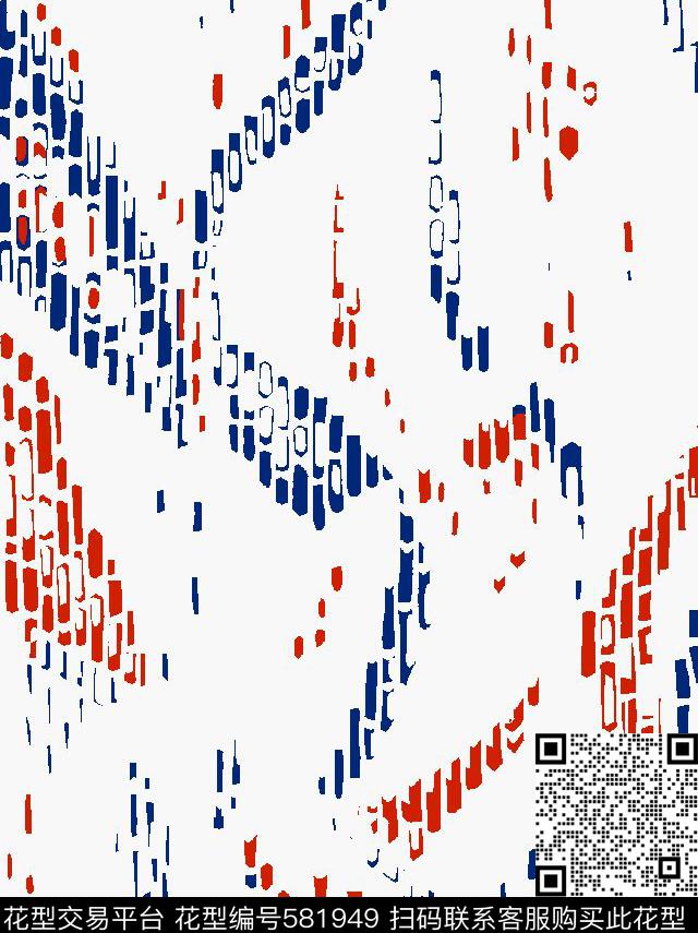 时尚色彩几何传统印花华亿平台下载（图片编号: 581949） - 瓦栏（Walan）