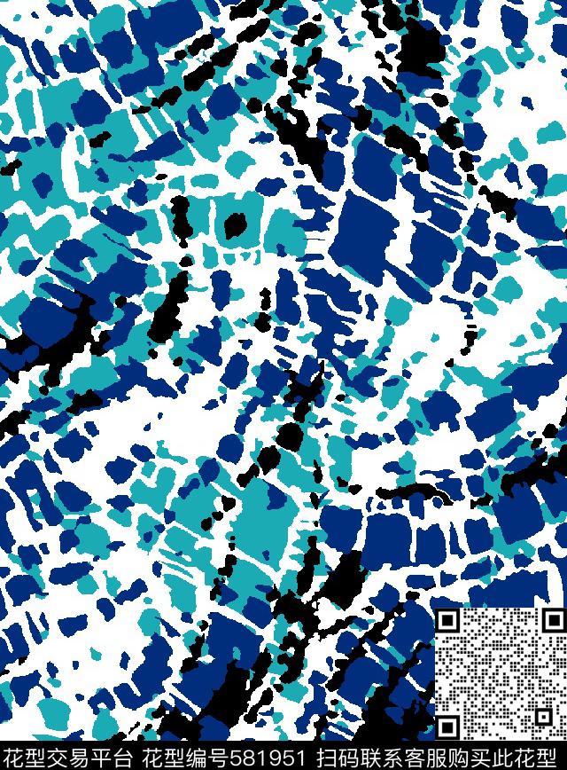 抽象色块衬衫传统印花华亿平台下载（图片编号: 581951） - 瓦栏（Walan）