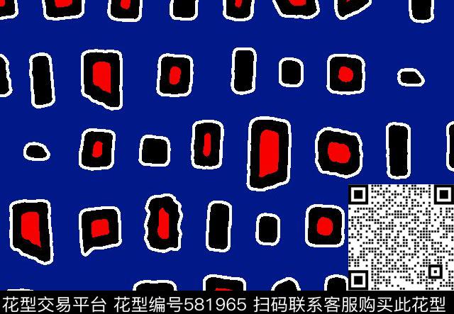 几何色块拼贴传统印花华亿平台下载（图片编号: 581965） - 瓦栏（Walan）