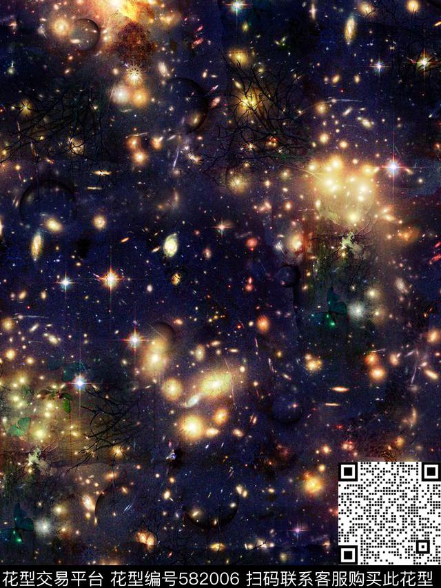 时尚星空前卫数码印花华亿平台下载（图片编号: 582006） - 瓦栏（Walan）