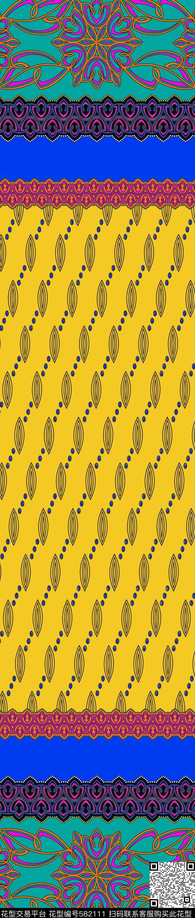 传统印花民族图案双边定位印花传统印花华亿平台下载（图片编号: 582111） - 瓦栏（Walan）