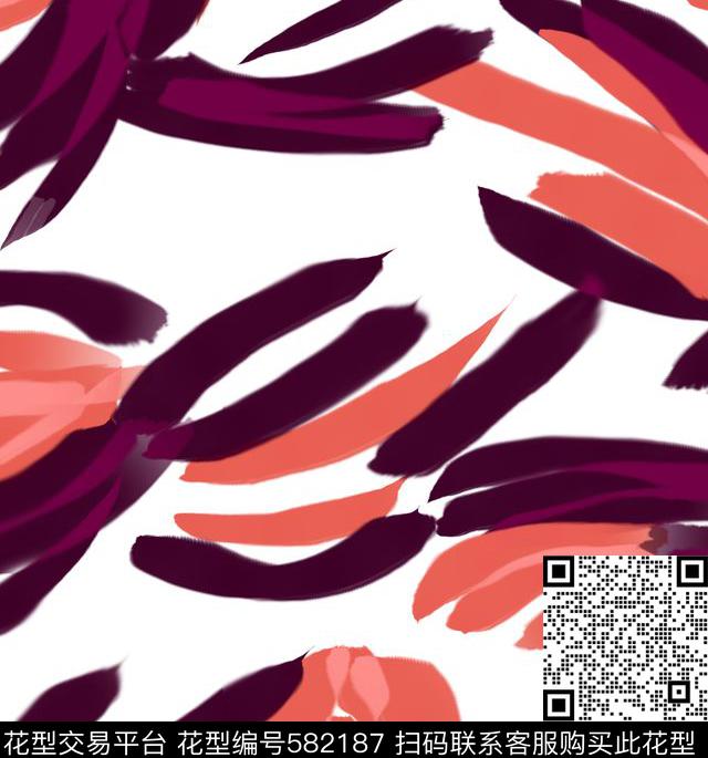 手绘花卉传统印花华亿平台下载（图片编号: 582187） - 瓦栏（Walan）