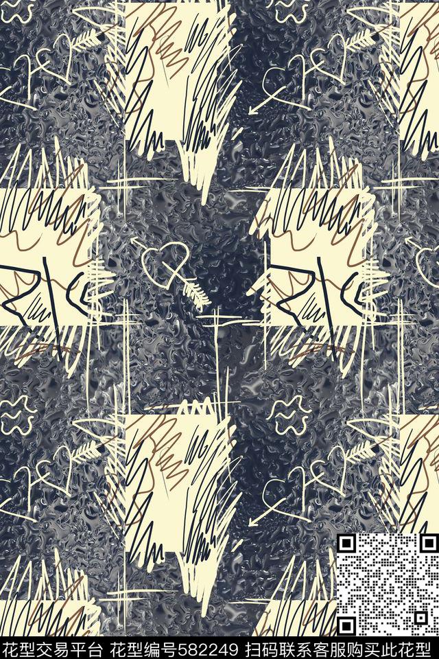 原创写意手绘传统印花华亿平台下载（图片编号: 582249） - 瓦栏（Walan）