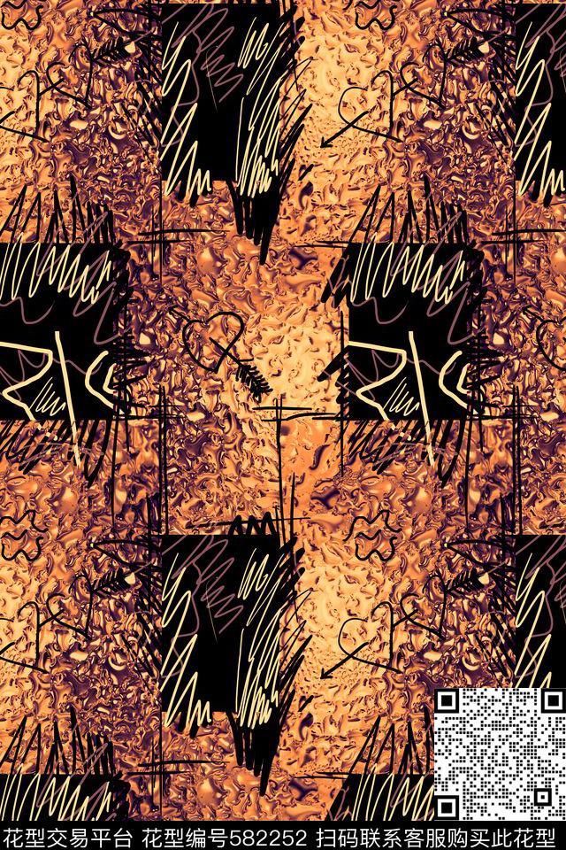 原创写意手绘传统印花华亿平台下载（图片编号: 582252） - 瓦栏（Walan）