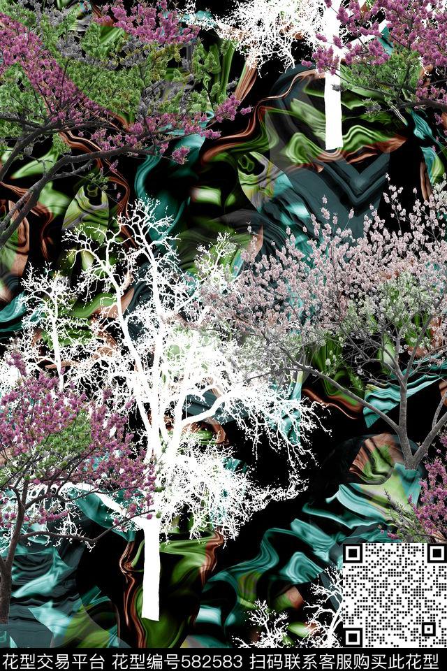 花卉女装数码数码印花华亿平台下载（图片编号: 582583） - 瓦栏（Walan）