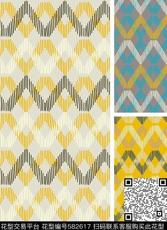 休闲条纹传统印花华亿平台下载（图片编号: 582617） - 瓦栏（Walan）