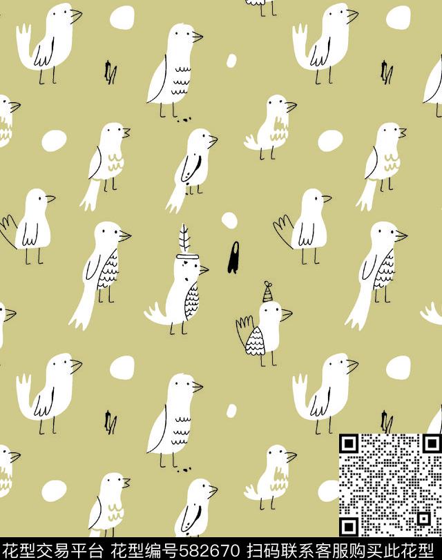 抽象动物传统花卉抽象花卉传统印花华亿平台下载（图片编号: 582670） - 瓦栏（Walan）