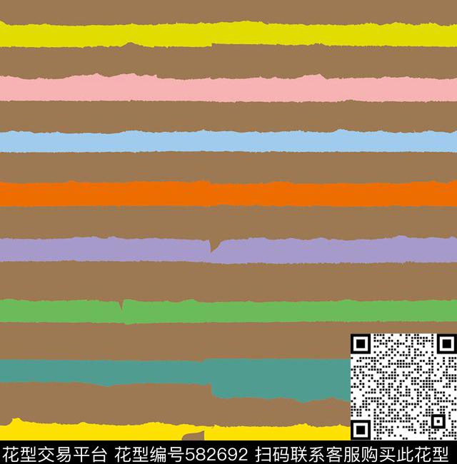 简约线条彩色传统印花华亿平台下载（图片编号: 582692） - 瓦栏（Walan）