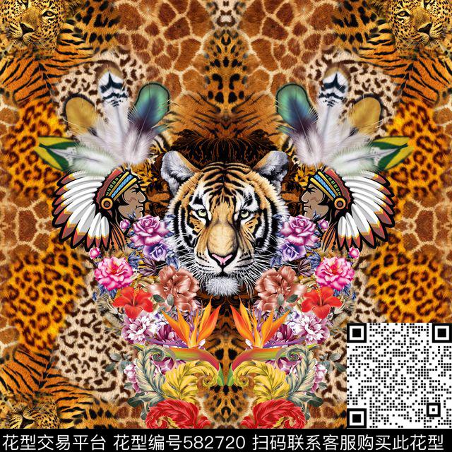 动物纹数码印花华亿平台下载（图片编号: 582720） - 瓦栏（Walan）