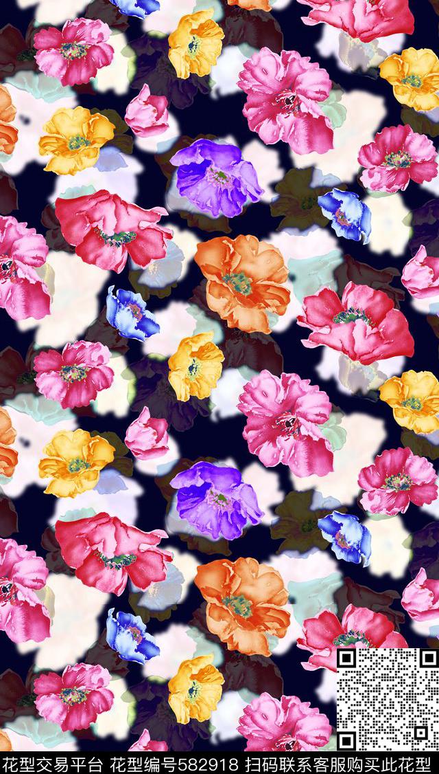 休闲花卉碎花数码印花华亿平台下载（图片编号: 582918） - 瓦栏（Walan）