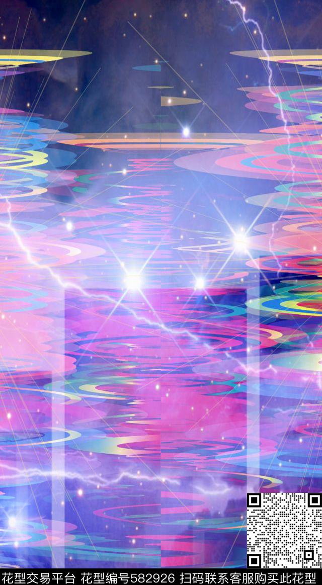 几何拼接破碎色块拼接艺术多彩几何闪电星光数码印花华亿平台下载（图片编号: 582926） - 瓦栏（Walan）
