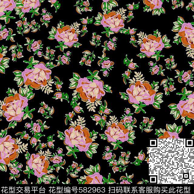 经典小碎花满版数码印花华亿平台下载（图片编号: 582963） - 瓦栏（Walan）