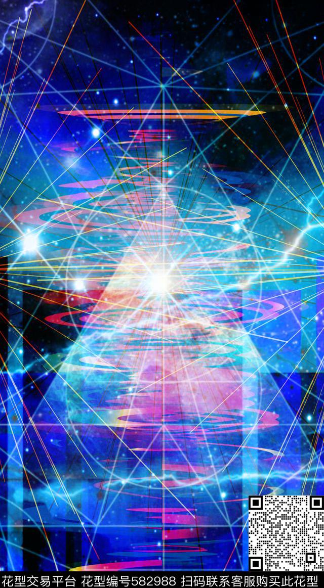 潮流时尚几何破碎几何色块线条拼接数码印花华亿平台下载（图片编号: 582988） - 瓦栏（Walan）