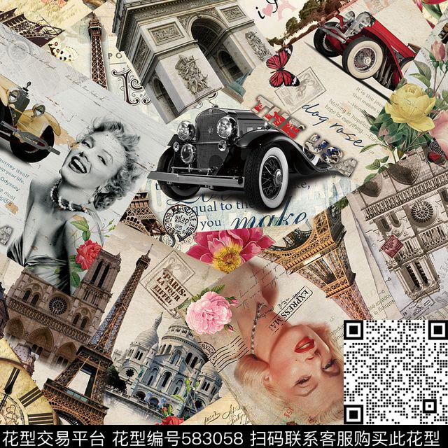 休闲风照片景观数码印花华亿平台下载（图片编号: 583058） - 瓦栏（Walan）