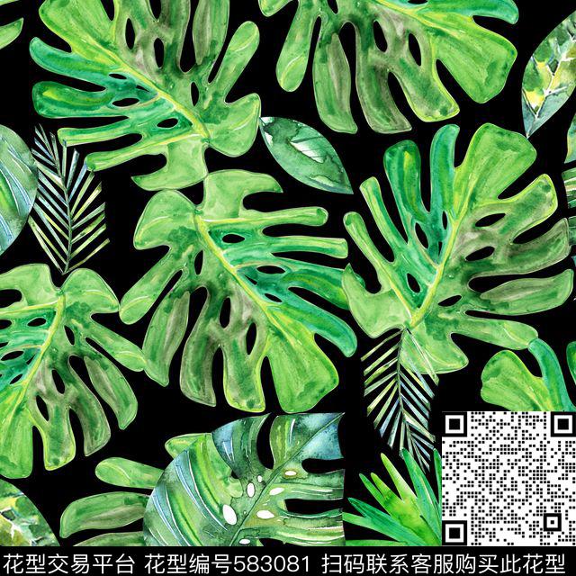 休闲风树叶传统印花华亿平台下载（图片编号: 583081） - 瓦栏（Walan）