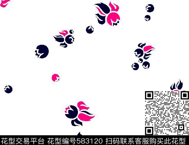 田园小碎花时尚传统印花华亿平台下载（图片编号: 583120） - 瓦栏（Walan）